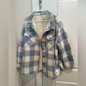 XXL women’s Sherpa lined plaid jacket